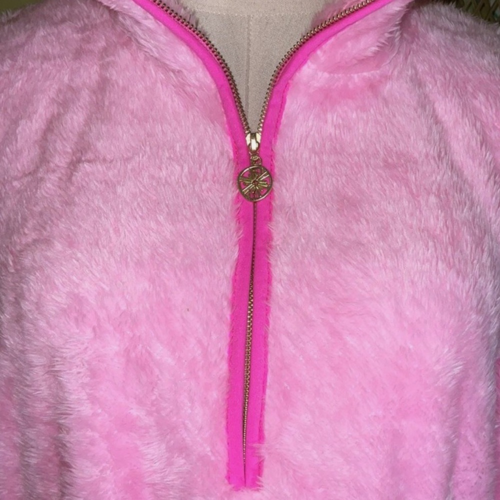 Lilly Pulitzer Bright Pink Fleece Hoodie - Picture 6 of 8